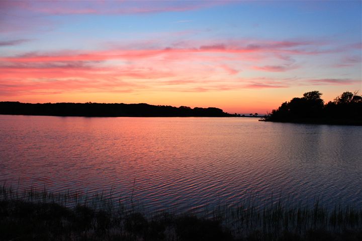 Sunset at Dam Pond -  Solshinestudio