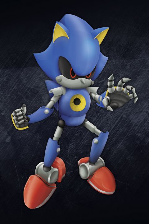 Paper Metal Sonic render