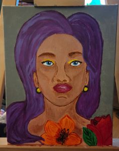 Girl with purple hair - Ekaterina's bright canvas