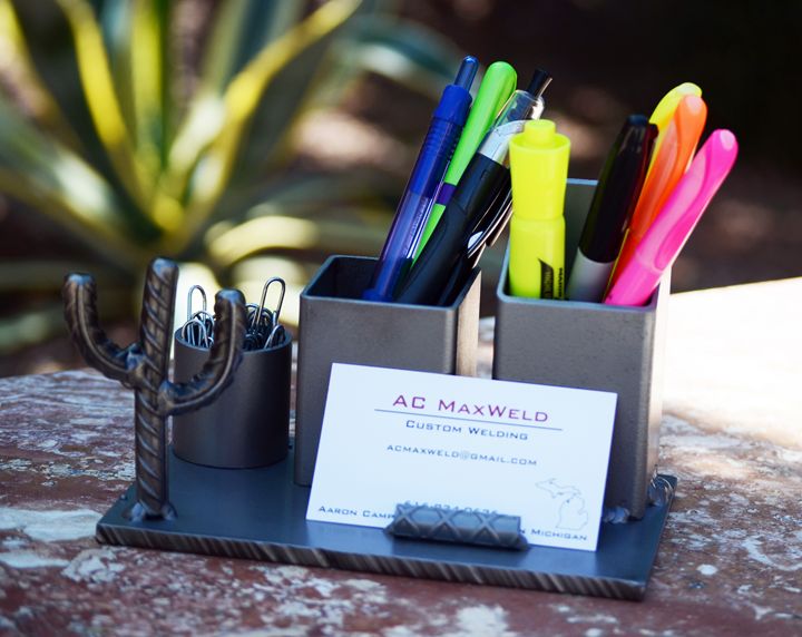 Desk Organizer/Business Card Holder Campbell Custom Crafts & Other