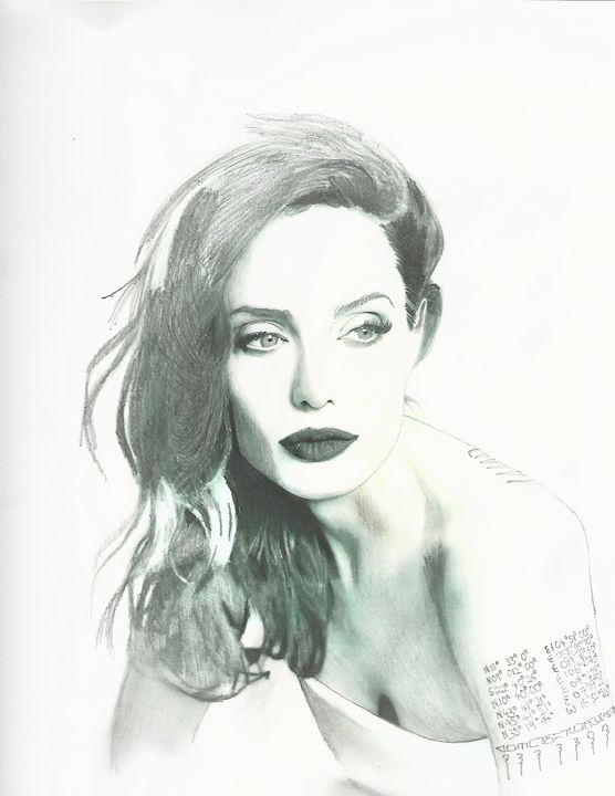 Drawing of Angelina Jolie - P.