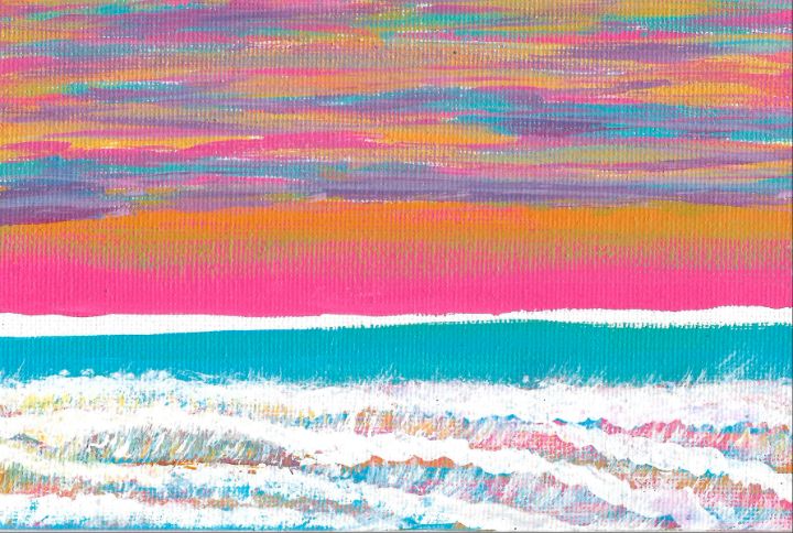 Rainbow Sherbet Sunset - Jess Renay Art - Paintings & Prints ...