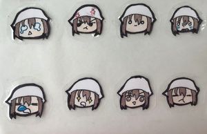 Stickers anime hat girl
