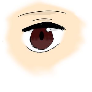 Brown anime boy eye