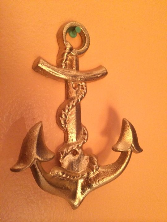 gold anchor wall decor