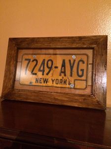 Framed U.S.A. License Plates