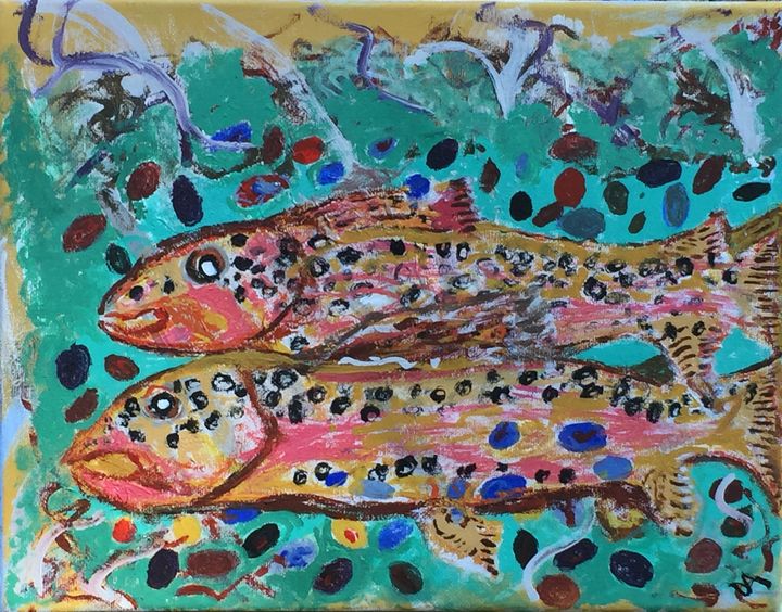 Picasso Fish - UHaveAnEye4Art - Paintings & Prints, Animals, Birds, & Fish,  Aquatic Life, Fish, Freshwater Fish - ArtPal