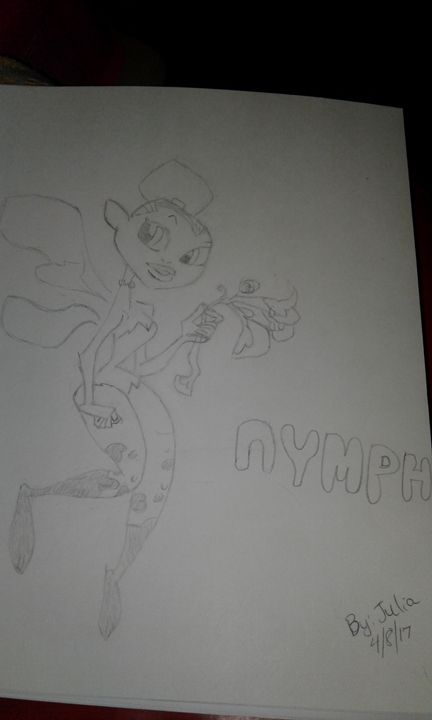 Water Fairy Nymph - My Favorite Cartoon Drawings - Drawings & Illustration,  Fantasy & Mythology, Other Fantasy & Mythology - ArtPal