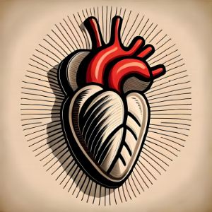 Pencil Drawing Of A Human Heart
