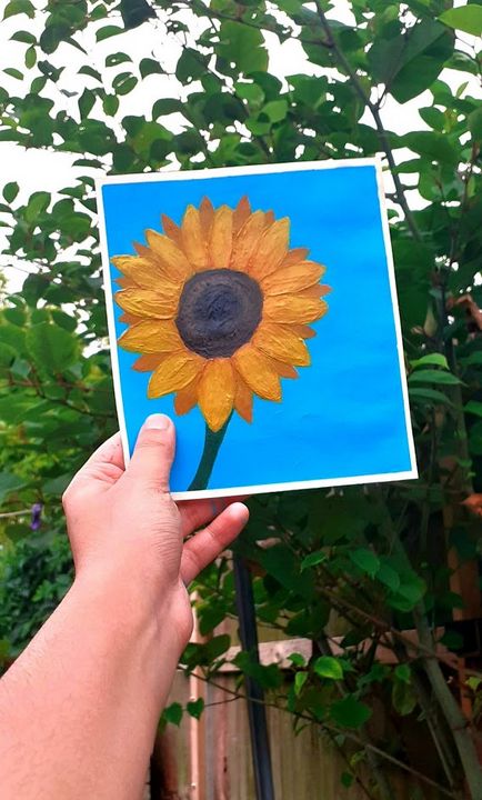 aesthetic sunflower painting