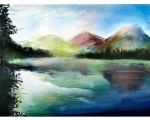 Natures oil painting - BossTK - Digital Art, Landscapes & Nature, Villages  & Towns - ArtPal