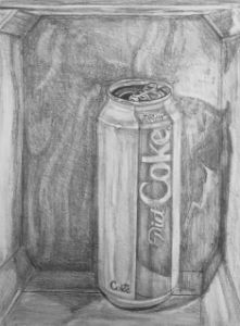 Diet Coke Can Drawing - J Eneas Art