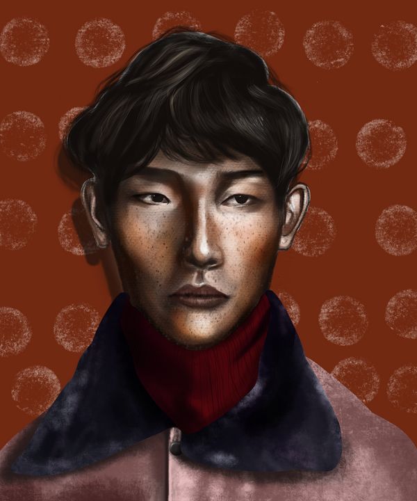 Retro | Male Portrait - Wallflower Workshop Art