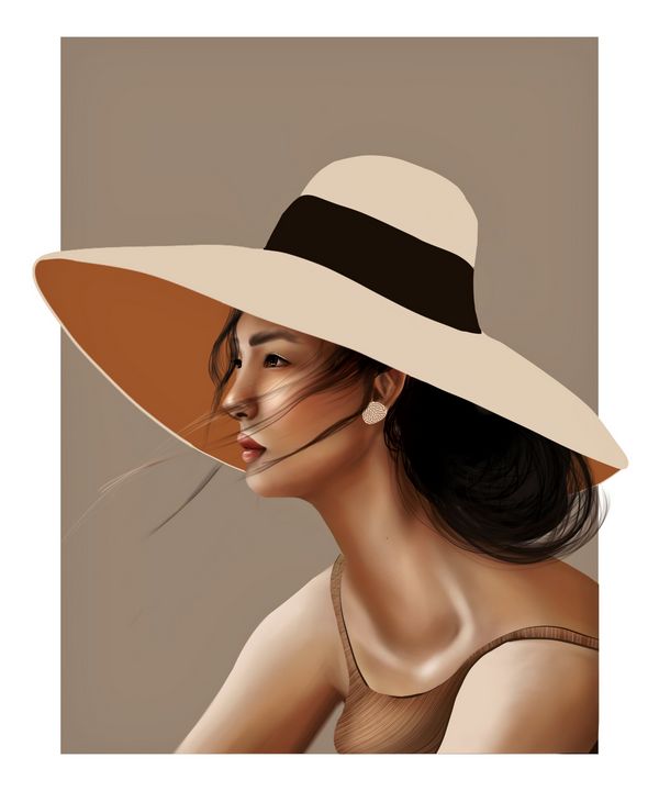 Sun | Female Portrait - Wallflower Workshop Art
