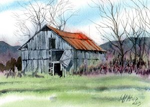 Gray Barn - Jeff Atnip Art