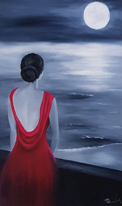 Desire Under The Moonlight Sdorobat Paintings Prints People Figures Love Romance Artpal