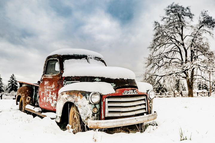 Rusty Old Farm Truck In The Snow - Studio 623 Photography - Photography ...