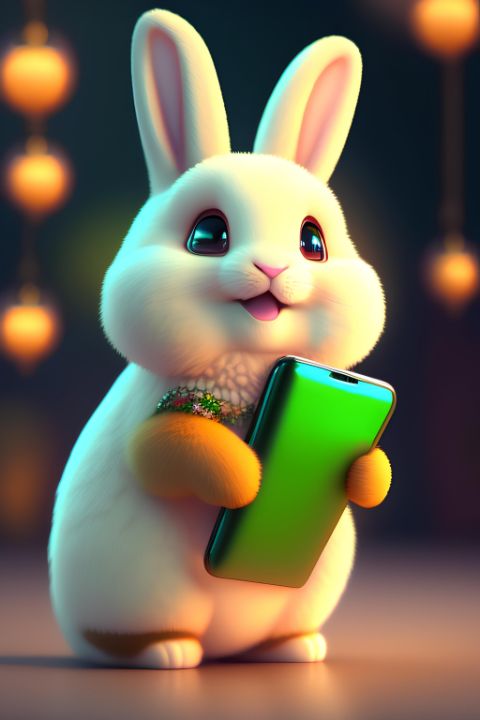 Cute Bunny, rabbit, cartoon, animation, HD phone wallpaper | Peakpx