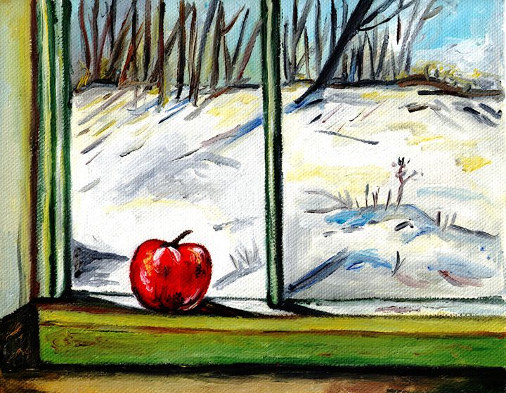 apple in window - Jana ART