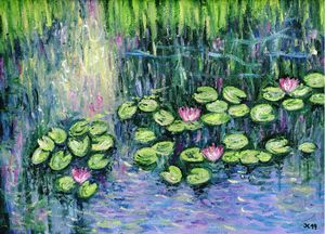Water lilies oil painting