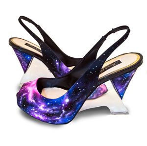 Hand painted Burple Galaxy Heels