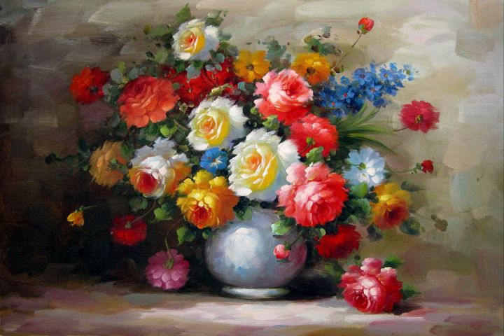 Flower in vase 522 - Artseasy - Paintings & Prints, Flowers, Plants ...