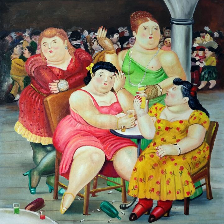 In style of Fernando Botero 702D - Artseasy - Paintings & Prints ...