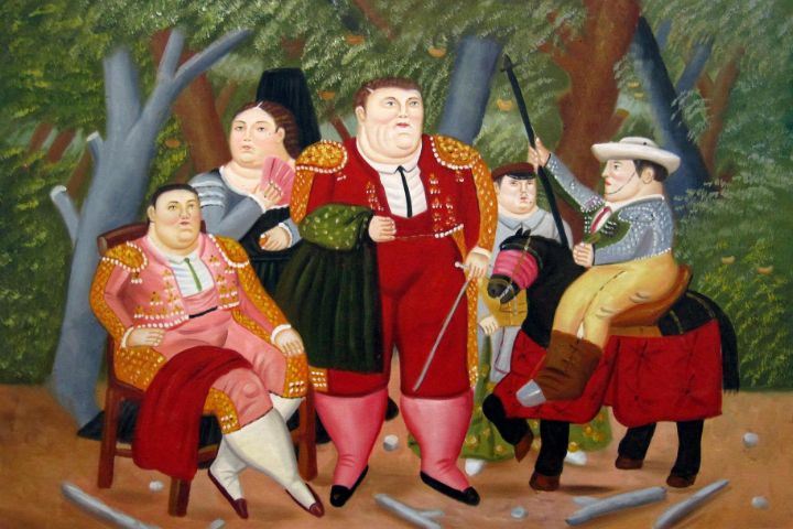 In style of Fernando Botero 202D - Artseasy - Paintings & Prints ...