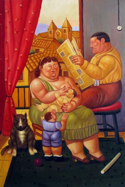 Pattern For Botero In style of Fernando Botero 236D - Artseasy - Paintings & Prints ...