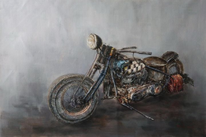 harley davidson oil paintings