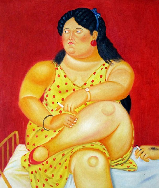 In Style Of Fernando Botero 155 Artseasy Paintings Prints People   590 18 7 10 10 59 32m 