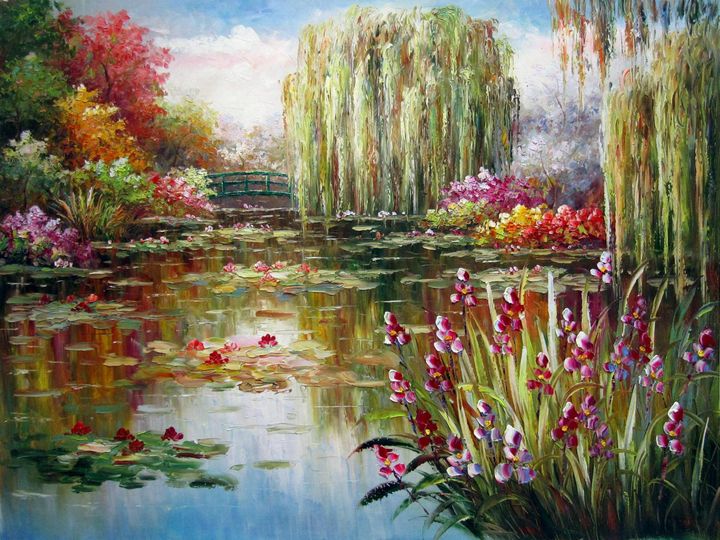 Waterlily garden 202 - Artseasy - Paintings & Prints, Landscapes ...