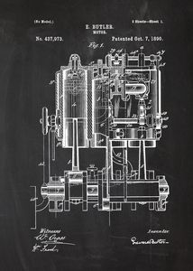 1890 Motor - Patent Drawing - Patents