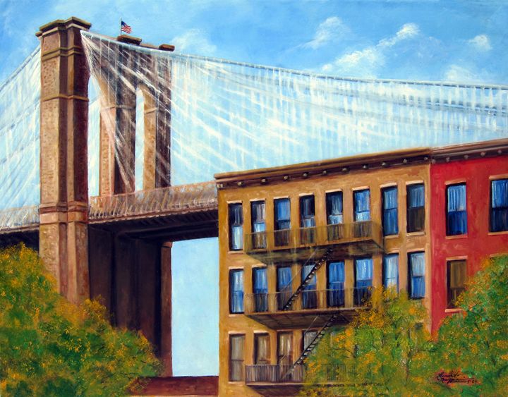 Brooklyn Bridge - Leonardo Ruggieri Fine Art Paintings - Paintings ...