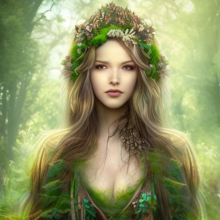 Queen Of The Forest Gaia - TGM - Digital Art, Fantasy & Mythology ...