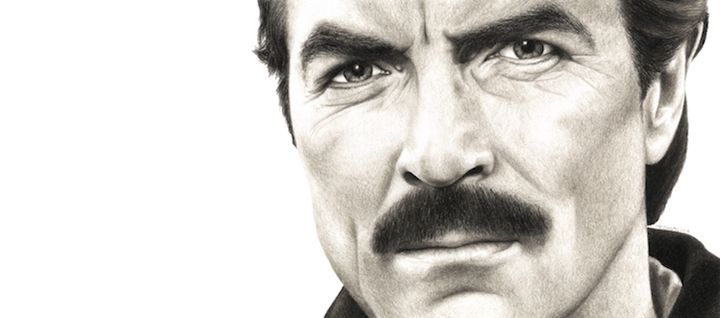 'Tom Selleck' - Mercedes Victoria - Drawings & Illustration, People ...