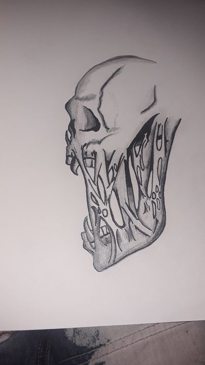 Evil Skull Hand Drawn Vector  Photo Free Trial  Bigstock