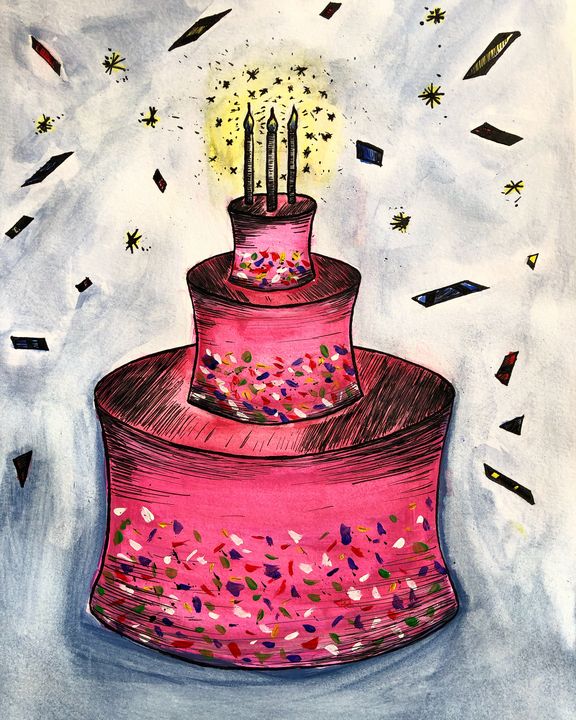 Princess Birthday Cake - Kolors By Kat - Paintings & Prints, Holidays ...