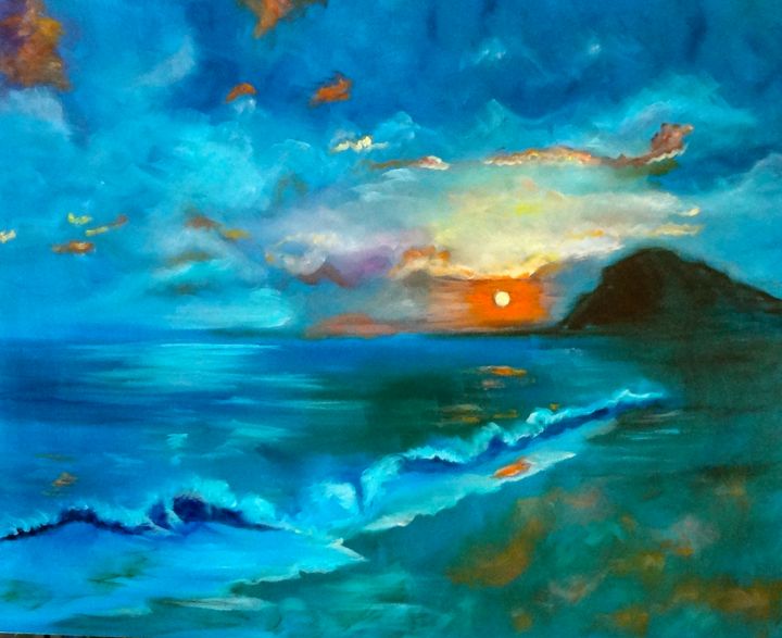 Brilliant Turquoise Sunset - Jennylee - Paintings & Prints