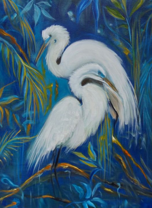 Graceful Egrets - Jennylee