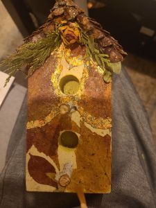 Reclaimed wooden natural birdhouse - Everything Art by Jessica