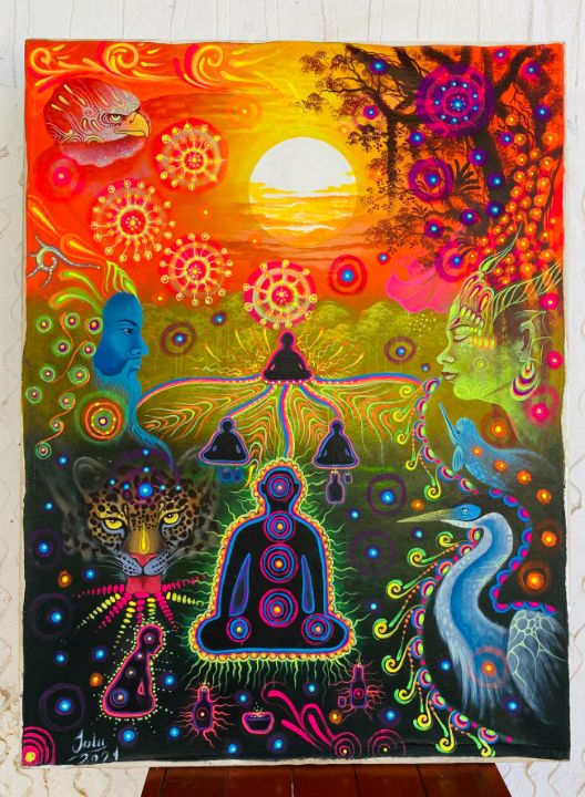 Original ayahuasca painting - BohoPeru shamanic arts - Paintings ...