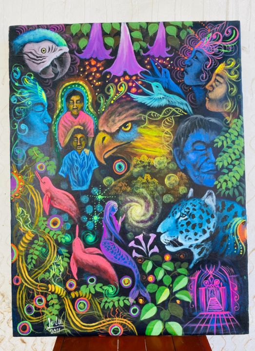 Original ayahuasca painting - BohoPeru shamanic arts