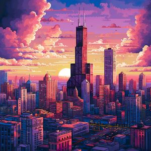 Capturing Chicago's Essence - ArtPixels - Drawings