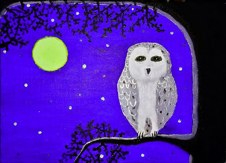 midnight owl painting