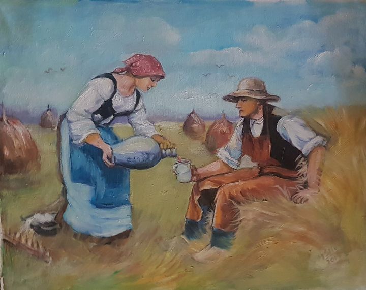 絵画 farmer paintings Farm workers - Enghes - Paintings & Prints, Ethnic, Cultural