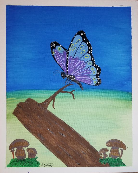 Stunning Landscape Scenery Drawing of a Butterfly | GenerateArt