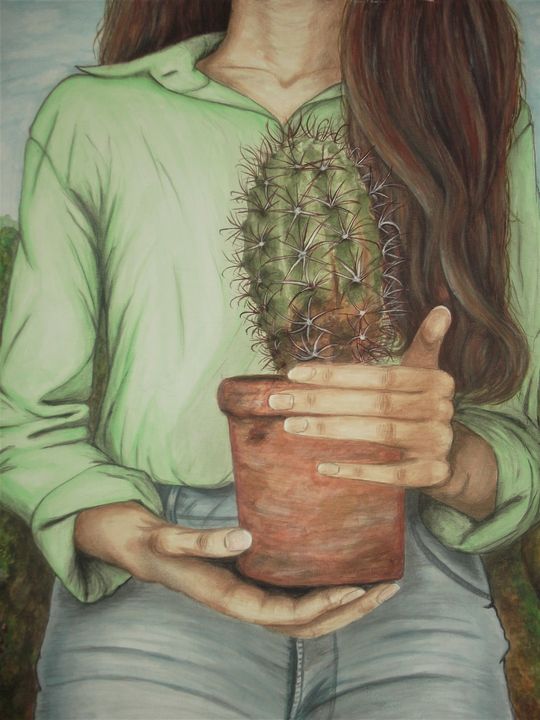 Cactus girl - HudArt