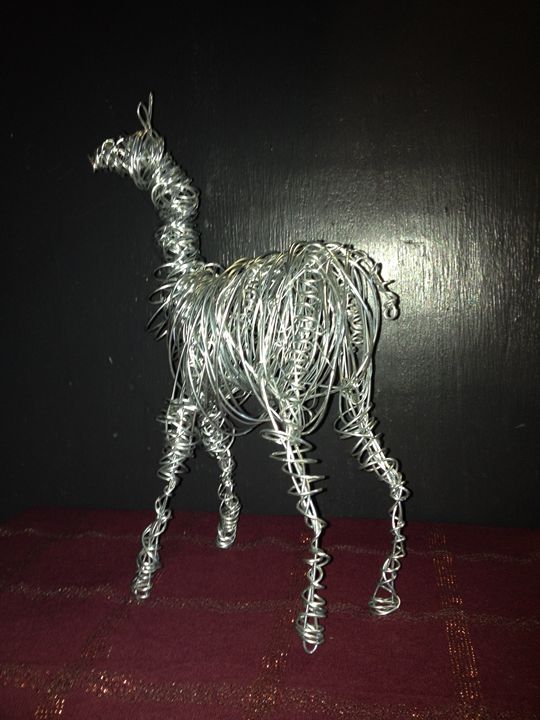 Wire Llama - Wire Ponies & Paintings on Glass