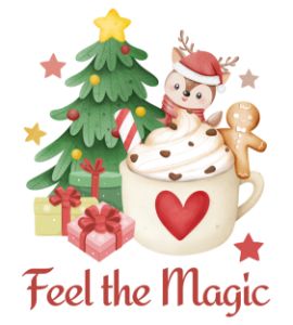 Feel the Magic – Christmas Reindeer - Print And Joy